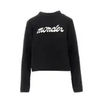 [MONCLER] MONCLER Wool and cashmere sweater with logo Woman M M Black