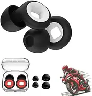 Artevive Earplugs Motorcycle, Artevive Earplugs, Earplug For Snoring, Super Soft Reusable Silicone Ear Plugs For Sleeping Noise Cancelling (Black white, Medium)