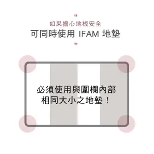 【韓國Ifam】 G尺寸遊戲圍欄套組-圍欄+糖果色地墊