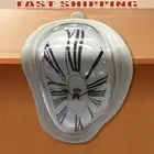 Novel Surreal Melting Distorted Wall Clocks Melted Wall Clock for Home