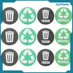 垃圾桶垃圾標誌貼紙回收箱標誌標籤符號四川