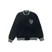 New A.P.C Micky Wool Bomber Jacket Navy Blue Size Small MSRP: $700