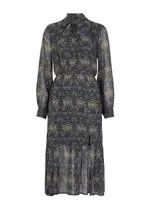 Paige X Morris & Co. Koralina Printed Silk Midi Dress - Multicoloured - S (UK8-10 / S) S (UK8-10 / S)
