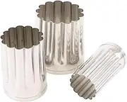 Kanda 075014 18-8 Stainless Steel Vegetable Cutter, Set of 3 Sizes, Chrysanthemum, Commercial Use
