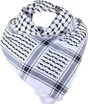 [Generic] Arab Head Wrap | Bandana Head Wrap | Arab Shemagh, Middle East Desert Shemagh Wrap, Arab Costume Scarf, Neck Head Scarf Wrap,49.21x49.21inch