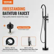 Freestanding Bathtub Faucet Floor Mount Two Water Modes 360° for Bathing