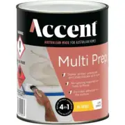 ACCENT 4 LITRE 4IN1 MULTI-PREP OIL-BASE PRIMER-SEAL-UNDERCOAT-BLOCK WHITE paint