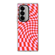 Galaxy Z Fold6 Clear Case Strawberry Checkers