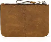 [HAMKVBPR] Mens Purses Men's Simple Compact Zip Small Money Bag Leather Coin Purse Purse Wallet for Men(Colour 2)