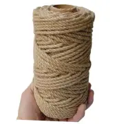 5mm Jute Twine, 164 Feet Braided Natural Jute Rope, Heavy Duty and Thick Twine