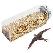 Quail Feeder No Mess Chicken Feeding 4 Ports Portable Bottle Shaped Birdfeeders