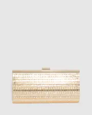 Gold Liza Sparkle Clutch Bag