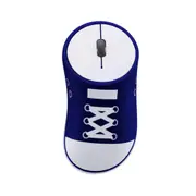 Shoes Shaped Mobile Optical Wireless Mouse With Usb Receiver 2.4Ghz Ergonomic Gaming Black+Blue