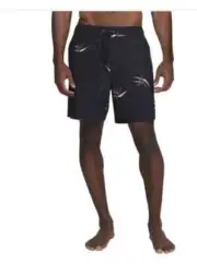 Quicksilver Mens Board Shorts BLACK XXL Volley Swim Trunks UV Protection Stretch