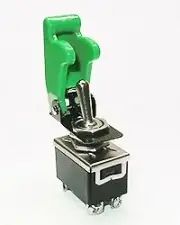 Safety Toggle Switch DPST 20 Amp" Green"
