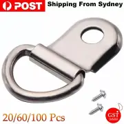 20/60/100 Pcs D-Ring Painting Picture Wall Frame Hanger Hanging Hooks +Screws AU