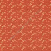 Orange Gold Fern Leaf Scroll Laminate Vinyl Contact Paper Shelf Liner Peel Stick