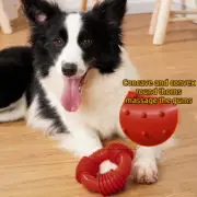 Au Dog Toys Rubber Bite Resistant Molar Tooth Cleaning Threaded Ring Dog Toys