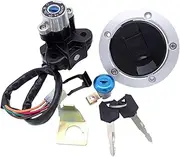 Ignition Switch for Suzuki for GSF 650 1250 for Bandit GSXR Lgnition Switch Lock With2 Key Motorcycle Oil Fuel Tank Gas Cap Keys Kit Motorcycle Ignition Switch Lock
