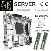 X99 Motherboard Set Processor LGA 2011-3 Support E5 2666V3 with 2*16GB=32GB DDR4