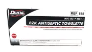 Dukal 855 BZK Antiseptic Towelette 5" x 8" 100 Pads per Box