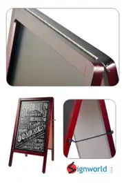 Double Sided Sidewalk Sign Sandwich Restaurant Menu Board A-FRAME CHALKBOARD