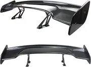 Car Spoiler Diffuser Splitter GT Style Rear Spoiler Wing, Sedan Body Kit Decoration, Racing Car Adjustment Accessories (Color : Glossy Black)