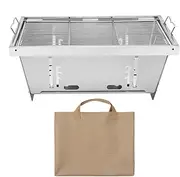 Grills Outdoor Cooking, Adjustable Height Foldable Charcoal Grill Folding Barbecue Grill, BBQ Charcoal Grill with Handles BBQ Tool Kits for Home Camping Picnics