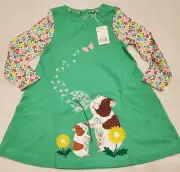 Mini Boden Guinea Pig Dress Big Appliqué Jersey NWT New 4-5