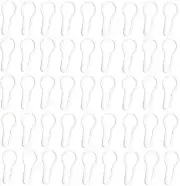 500Pcs White Safety Pins 0.8" Metal Bulb Pins Gourd Pin Clothing Tag Pins Calaba