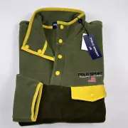 RALPH LAUREN Size S Men's Fleece Pullover Olive POLO SPORT Mock NEW $148
