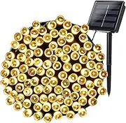 Solar String Lights Outdoor,164Feet 500Led 8 Modes Solar Fairy Lights Solar Powered,Waterproof Fairy Twinkle Lights Indoor Outdoor for Patio Yard Christmas Trees Wedding Party (Warm White)