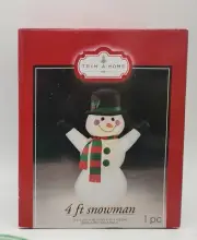 Trim A Home Gemmy Airblown 4' Inflatable Snowman Indoor Hat Rare