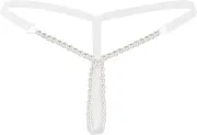 [YOOJIA] Women's Sexy Pearls Soft Stretchy Bikini Massage G-String Thongs Panties Underwear