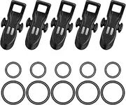 Pack of 5 Lure Magnetic Hooker Magnetic Fishing Hooks Keeper Fishing Bait Holder Lure Holder Fishing Lure Holder Hook Keeper Fishing Hook Holder with 2 Sizes of Rubber Rings
