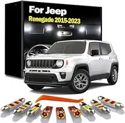 12Pcs LED Bulb Interior Map Dome Light Kit, For Jeep Renegade 2015 2016 2017 2018 2019 2020 2021 2022 2023 Car Accessories