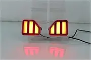 TDTAPN Bumper Light Compatible for Jeep Wrangler 2018-2022 Rear Fog Lamp Brake Light Dynamic Turn 3-in-1 Signal Reflector(Model A)