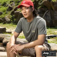 在飛比找蝦皮商城優惠-JEEP 男裝 簡約小LOGO純棉百搭短袖T恤-綠色