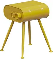 MKEING Industrial Stool Retro Bar Stool Iron Small Stool Outdoor Seat Cafe Stool Garden Chair 18in Yellow, Red, Black, Orange, Blue, Silver, White (Color : Yellow)