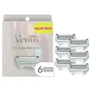 Gillette Venus Intimate Grooming Razors for Women, 6 Razor Blade Refills, Bikini