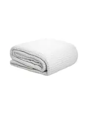 Waffle Weave Blanket (White) - Queen/King