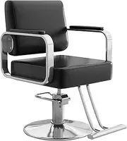 Lauft Salon Stool Swivel Chair Backrest Barber Hair Dresser Chair Hydraulic Lift Rotating Spa Seat (blk-01)