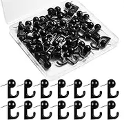 50Pcs Plastic Push Pins Picture Hanger Hooks, Wall Hook Thumb Tacks Pin Hooks for Cork Board Map Photos Calendar