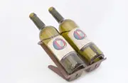Set Of 2 di prima usa Venetian Countertop Table Wine Rack 2 Bottle Corten Metal