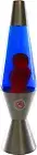 LAVA LAMP SILVER BASE 37CM BLUE LIQUID/RED LAVA