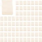 Binxind 200 Pieces Drawstring Cotton Bags Muslin Bags,Tea Brew Bags (4 x 3 Inches)
