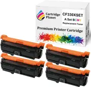 a Set BCMY Compatible Toner Cartridge Replacement for HP 654X 654A CF330X CF331A CF333A CF332A (20,500/15,000 (B/CMY) Pages) for HP Color Laserjet Enterprise M651dn M651n M651xh