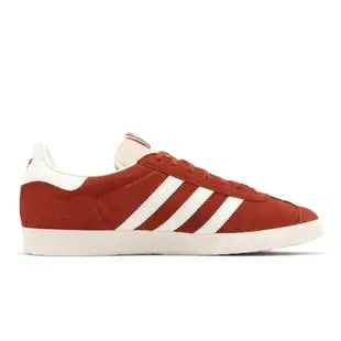 adidas 休閒鞋 Gazelle 男鞋 女鞋 鮮紅 奶油白 經典 復古 三線 金標 麂皮 愛迪達 GY7339