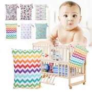 Waterproof Reusable Baby Diaper Bag Washable Wet Dry Cloth Zip Nappy Organizer