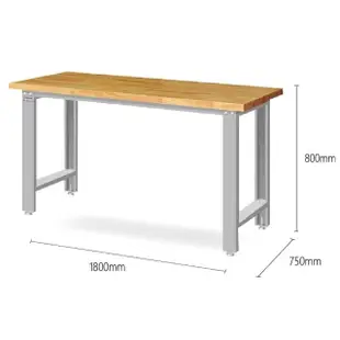 【天鋼 tanko】WB-67W 標準型工作桌 寬180cm(多功能桌 書桌 電腦桌 辦公桌 工業風桌子 工作桌)